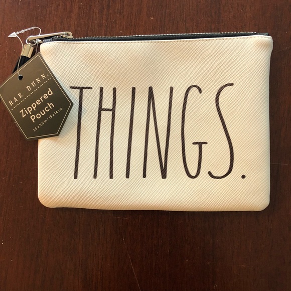 Rae Dunn Accessories - Rae Dunn ‘Things’ zippered pouch